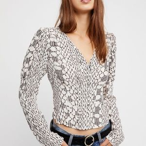 Free People Tops - Free People Black and White Blouse Free People Tops - Free People Black and White Blouse